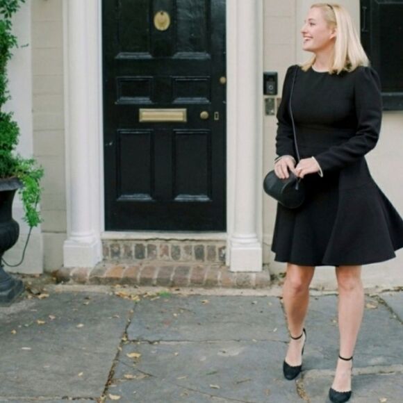 NEW Gal Meets Glam Celeste Black Dress Size 16 Elegant Modest Work - Picture 10 of 10